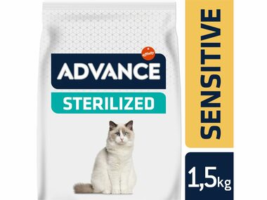 ADVANCE CAT Sterilized Sensitive 1.5kg / Superprémiové krmivo (granule) / pro sterilizované kočky s citlivým trávením