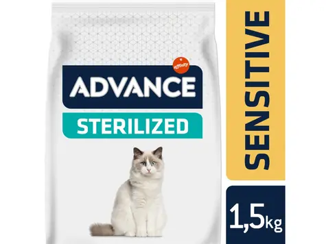 ADVANCE CAT Sterilized Sensitive 1.5kg / Superprémiové krmivo (granule) / pro sterilizované kočky s citlivým trávením