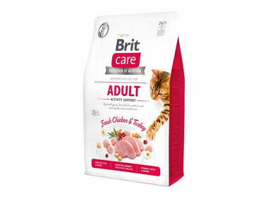 Brit Care Cat Grain-Free Adult Activity Support 2kg / Granule pro kočky / určeno aktivním venkovním a dospělým kočkám