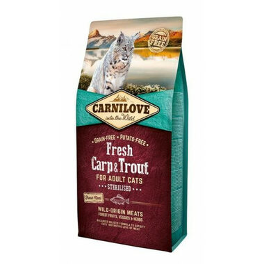 Carnilove Cat Fresh Carp & Trout Sterilized 6kg / Granule pro kočky / pro dospělé kočky