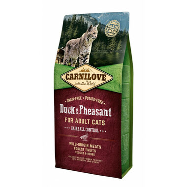 Carnilove Cat Grain Free Duck&Pheasant Adult Hairball Control 6kg / Granule pro kočky / pro kondici dospělých koček