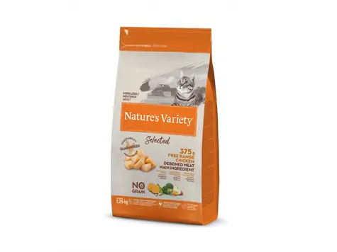 Nature´s variety selected pro kastrované kočky s kuřecím 1.25kg / Granule pro kočky
