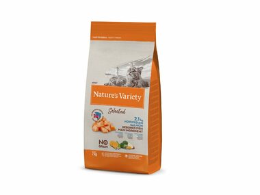 Nature´s variety selected pro kočky s lososem 7kg / Granule pro kočky