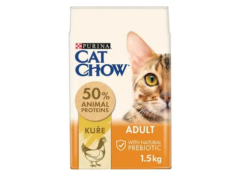 Purina Cat Chow Adult kuře a krůta 1.5kg / Granule pro kočky / pro dospělé kočky