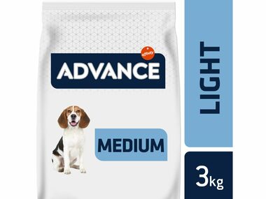 ADVANCE DOG MEDIUM Light 3kg / Granule pro psy / pro psy středních plemen s nadváhou nebo s tendencí přibírat