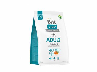 Brit Care Dog Grain-free Adult - salmon and potato 3kg / Granule pro psy / pro dospělé psy plemen do 25 kg