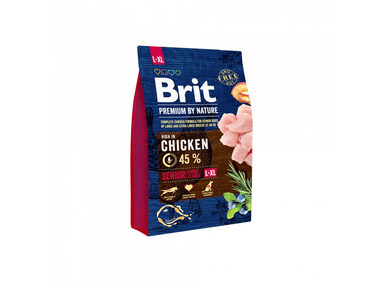 Brit Premium by Nature Senior L+XL 3kg / Granule pro psy / starší psy 7+ let velkých a extra velkých plemen 25-90kg