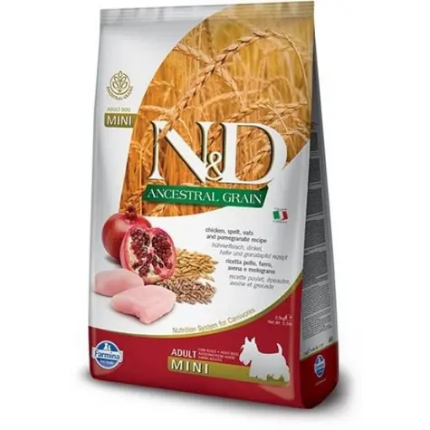 N&D LG DOG Adult Mini Chicken & Pomegranate 7kg / Krmivo pro dospělé psy malých plemen