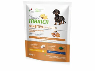 Trainer Natural Sensitive No gluten Adult Mini losos 800g / Kompletní krmivo pro dospělé psy malých plemen