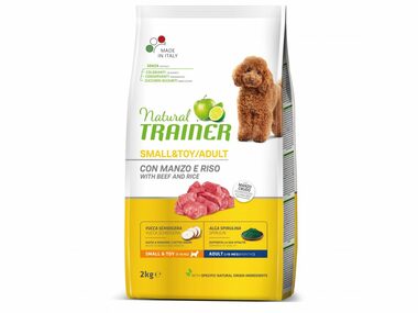 Trainer Natural Small&Toy Adult hovězí a rýže 2kg / Superprémiové krmivo pro dospělé psy malých a miniaturních plemen