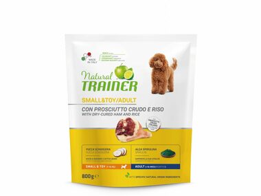Trainer Natural Small&Toy Adult prosciutto a rýže 800g / Kompletní krmivo pro dospělé psy malých a miniaturních pleme