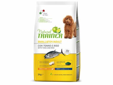 Trainer Natural Small&Toy Adult ryba a rýže 2kg / Kompletní krmivo pro dospělé psy malých a miniaturních pleme