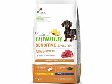 Trainer Sensitive No Gluten Adult Mini jehně&rýže 7kg / Kompletní krmivo pro dospělé psy malých a mini plemen