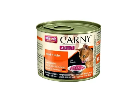 Animonda Carny konzerva pro kočky hovězí+kuře 200g