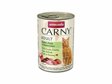 Animonda Carny Adult konzerva pro kočky - kuře+krůta+králík 400g