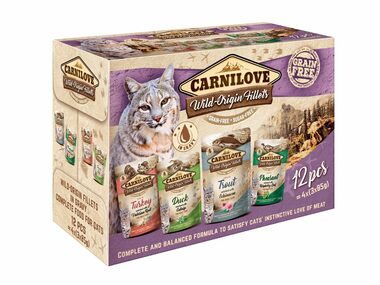 Carnilove cat pouch MULTIPACK (12x85g) / Kapsičky pro kočky