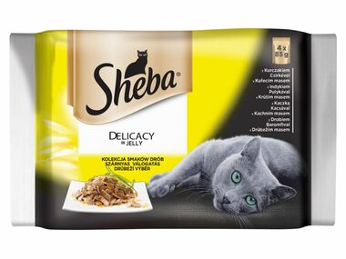 Sheba DELICACY in Jely Drůbeží výběr 4pack 340g / Kapsičky pro kočky