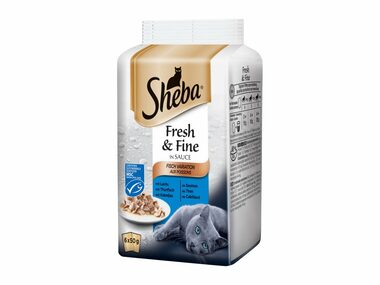 Sheba Fresh & Fine Rybí výběr 6pack 300g / Kapsička pro kočky