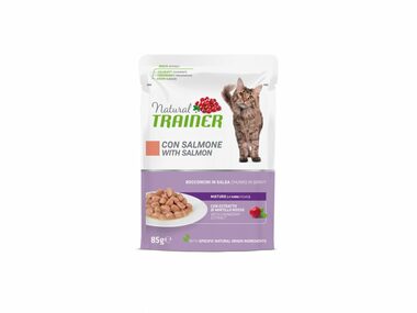 Natural Trainer Cat MATURE losos 85 g / Kapsička pro kočky