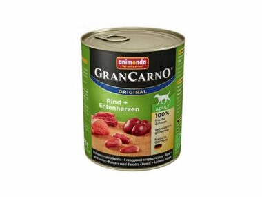 Animonda GranCarno Adult konzerva pro psy hovězí+kachní srdce 800g