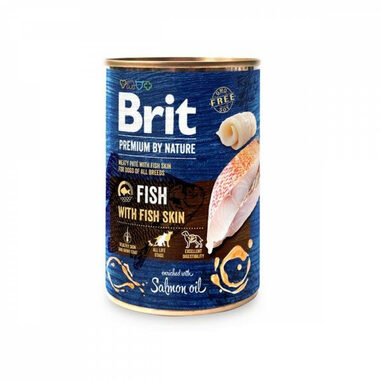 Brit Premium by Nature Fish with Fish Skin 400g / Konzerva pro psy