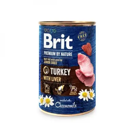 Brit Premium by Nature Turkey with Liver 400g / Konzerva pro psy