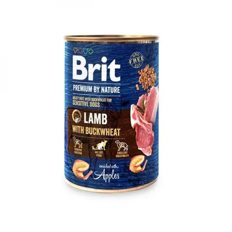 Brit Premium by Nature Lamb with Buckwheat 400g / Konzerva pro psy