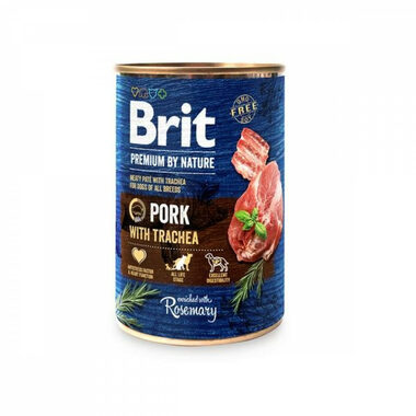 Brit Premium by Nature Pork with Trachea 400g / Konzerva pro psy