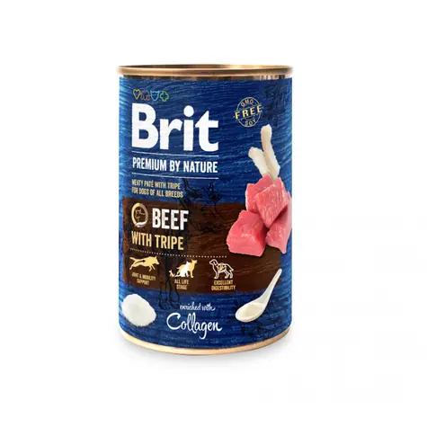 Brit Premium by Nature Beef with Tripes 800 g / Konzerva pro psy