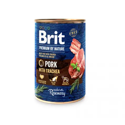 Brit Premium by Nature Pork with Trachea 800 g / Konzerva pro psy