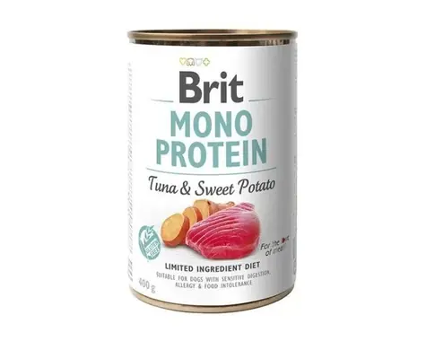 Brit Mono Protein Tuna & Sweet Potato 400g / Konzerva pro psy