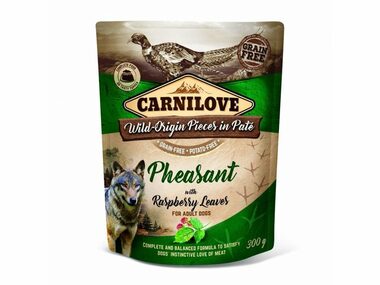 Carnilove Dog Paté Pheasant with Raspberry Leaves 300g / Kapsička pro psy