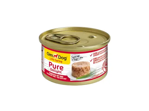 GIMBORN GimDog PURE DELIGHT Tuňák s hovězím 70g / Konzerva pro psy