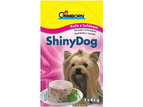 GIMBORN ShinyDog konzerva kuřecí+tuňák 2x85g / Konzerva pro psy