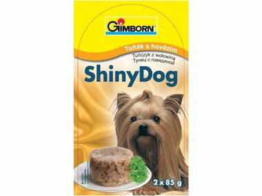 GIMBORN ShinyDog konzerva tuňák+hovězí 2x85g / Konzerva pro psy