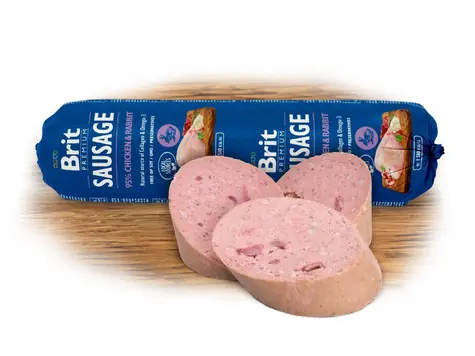 Brit Sausage Chicken& Rabbit 800g / Salám pro psy