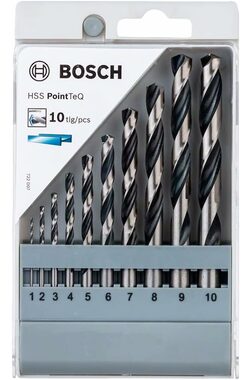 BOSCH HSS PointTeQ 2608577348 / Sada spirálových vrtáků / 10 ks