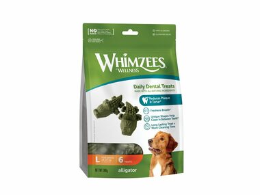 Whimzees aligátor L 360g / Dentální pamlsky pro psy