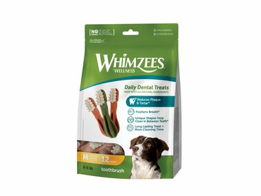 Whimzees zubní kartáček M 360g / Dentální pamlsky pro psy