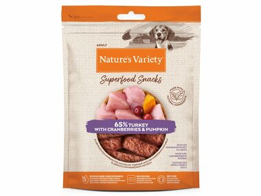 Nature's Variety superfood snack krůtí 85g / Pamlsky pro psy
