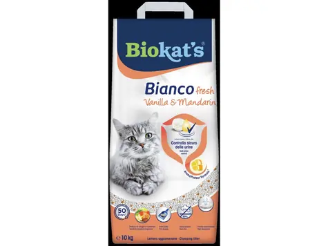 Biokat's BIANCO FRESH vanilka a mandarinka Podestýlka 10kg