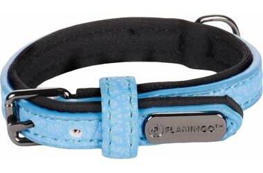 Flamingo Leza Obojek s neoprenovým polstrováním modrá XXS