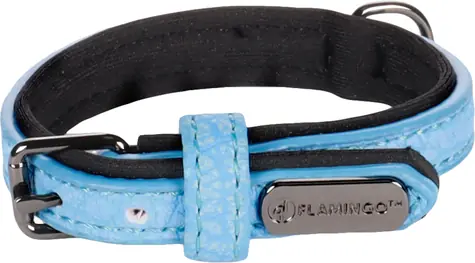 Flamingo Leza Obojek s neoprenovým polstrováním modrá XXS