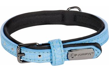 Flamingo Leza Obojek s neoprenovým polstrováním modrá XS