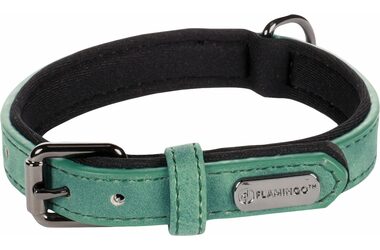 Flamingo Delu Obojek s neoprenovým polstrováním zelená XS/S