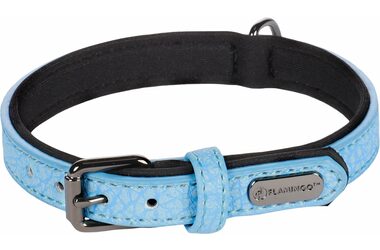 Flamingo Leza Obojek s neoprenovým polstrováním modrá S