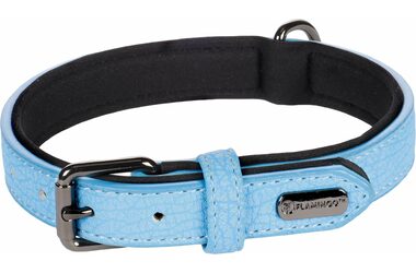 Flamingo Leza Obojek s neoprenovým polstrováním modrá S/M