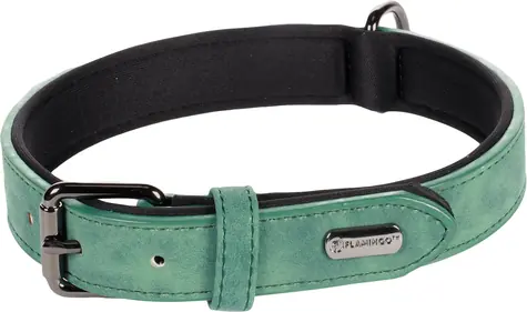 Flamingo Delu Obojek s neoprenovým polstrováním zelená M/L