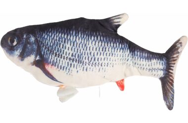 Flamingo Flounder Elektronická hračka pro kočky Ryba šedá 29cm