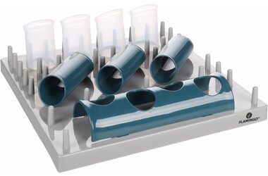 Flamingo Fumbo Interaktivní hračka pro kočky šedá/modrá